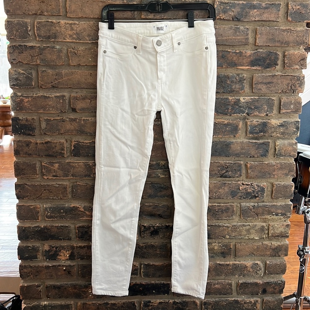 Paige white skinny jeans